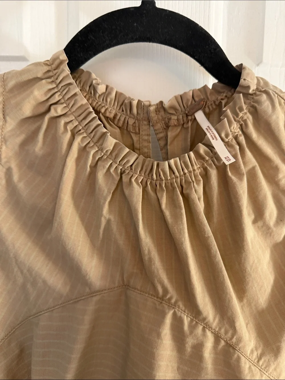 Free people Carla stripe sleeveless top XS tan